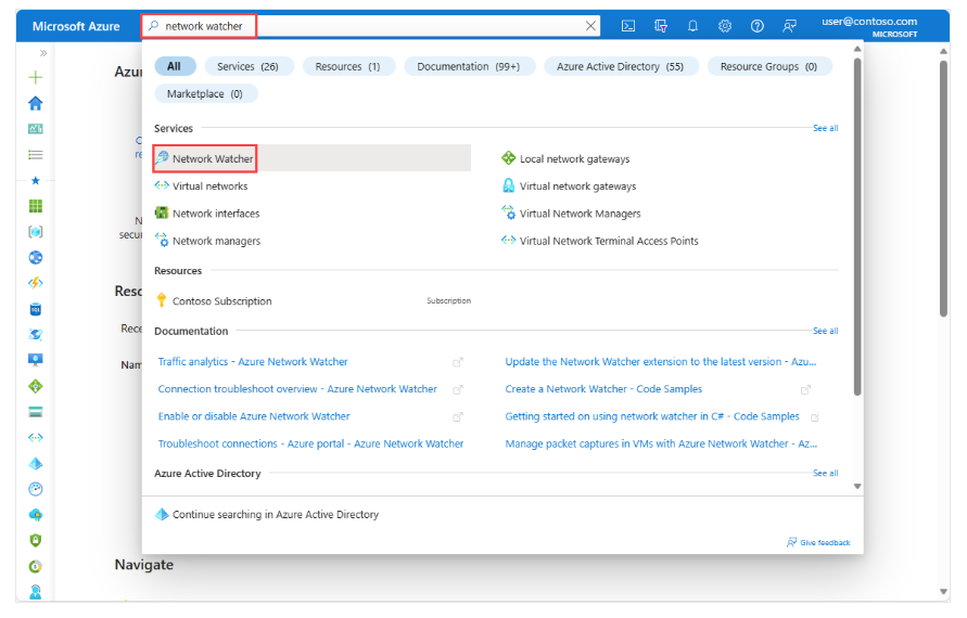 search network watcher